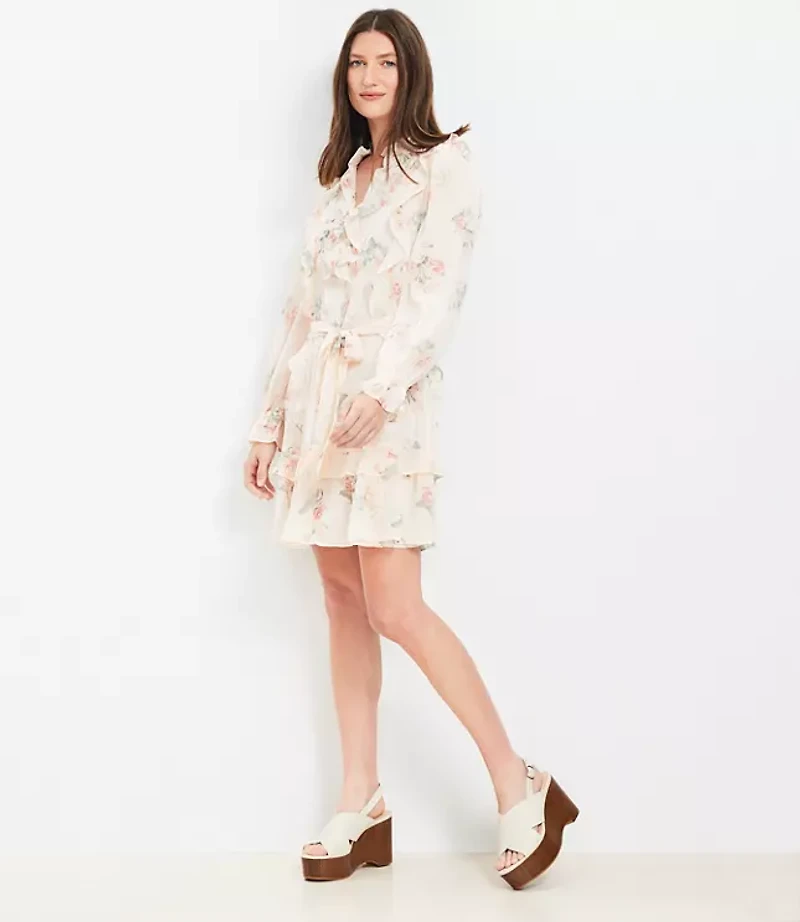 Floral Ruffle Mini Dress