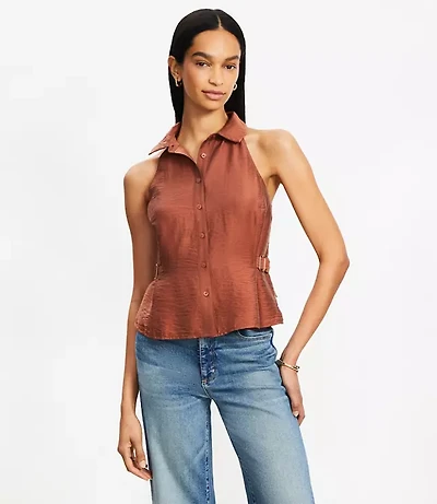 Belted Cutaway Vest Top