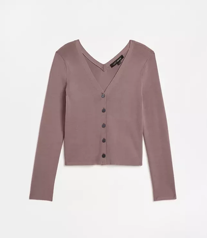 Petite LOFT Versa V-Neck Cardigan Top