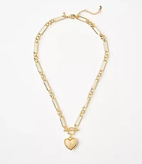 Heart Pendant Toggle Necklace