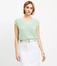 Stitchy V-Neck Wedge Sweater