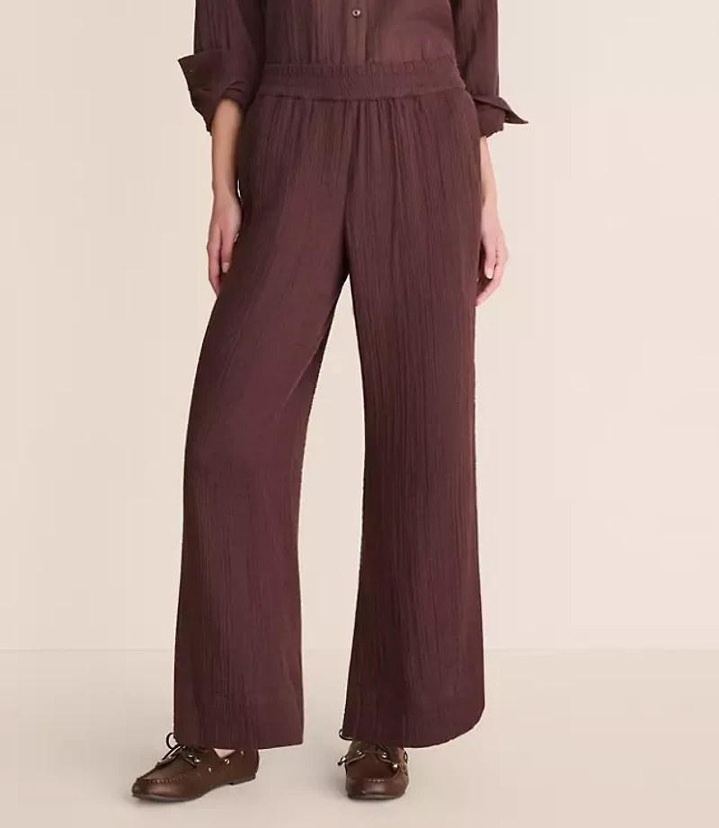 Lou & Grey Triple Cloth Wide Leg Pants