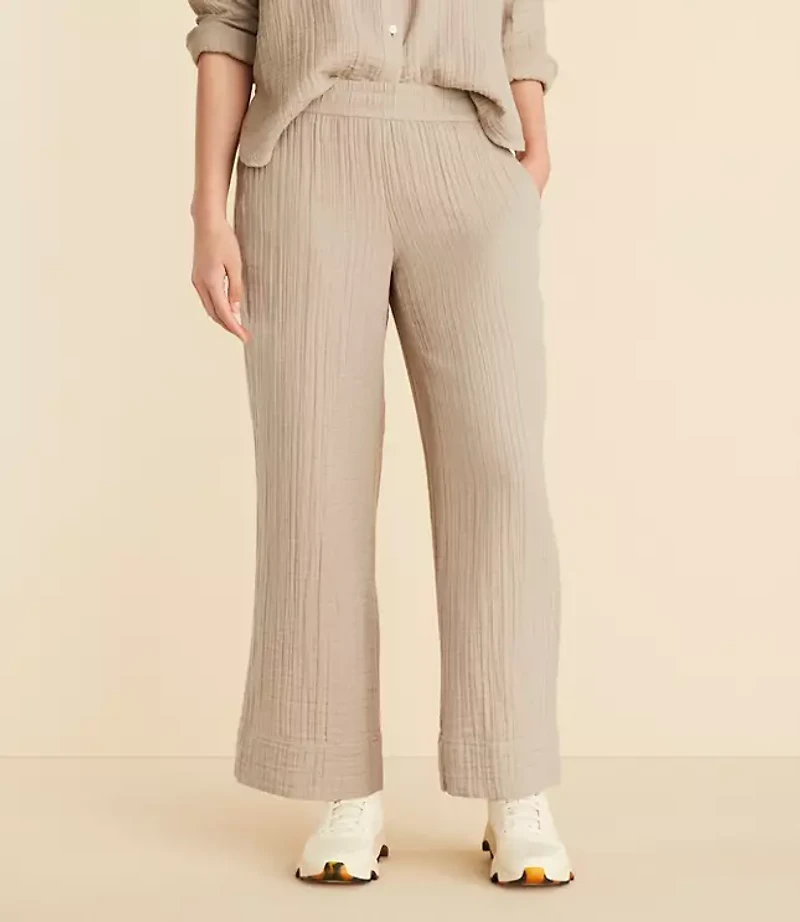 Lou & Grey Triple Cloth Wide Leg Pants