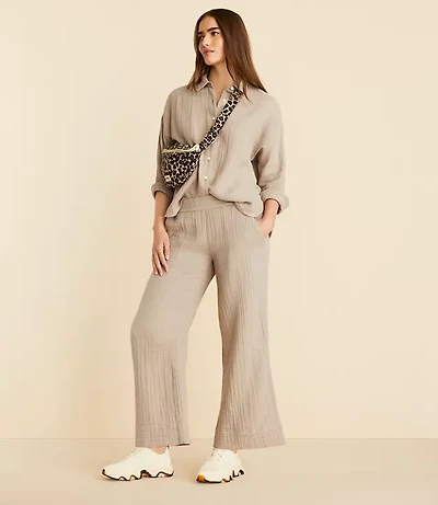 Lou & Grey Triple Cloth Wide Leg Pants