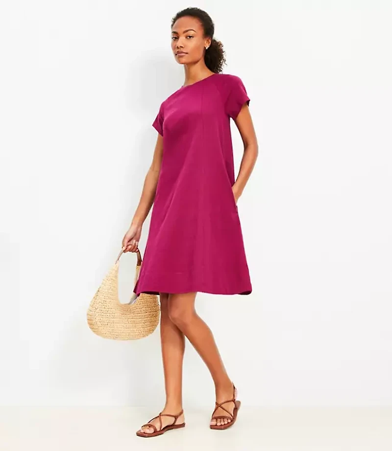 Petite Seamed Mini Pocket Dress