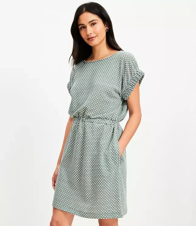 Petite Geo Mini Pocket Tee Dress