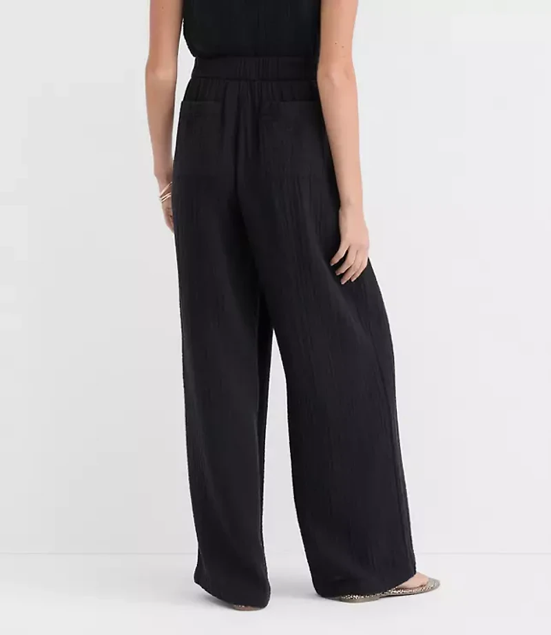 LOFT Beach Triple Cloth Wide Leg Pants