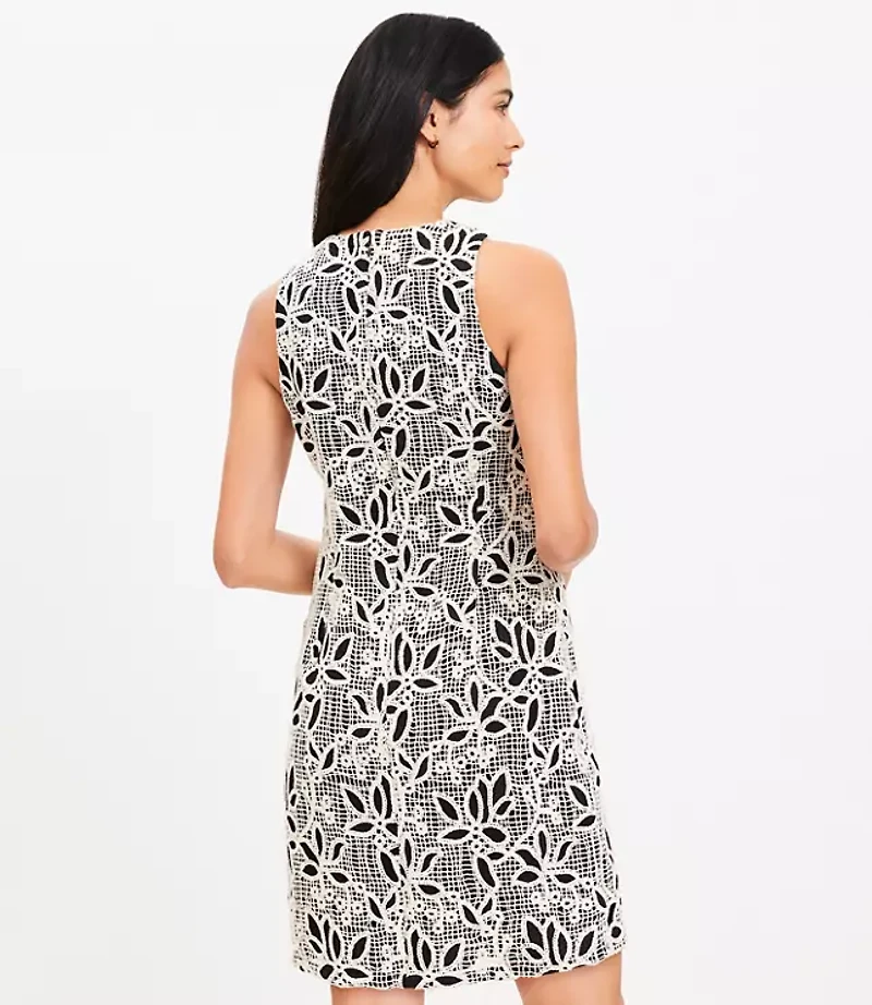 Petite Crochet Lace Shift Dress