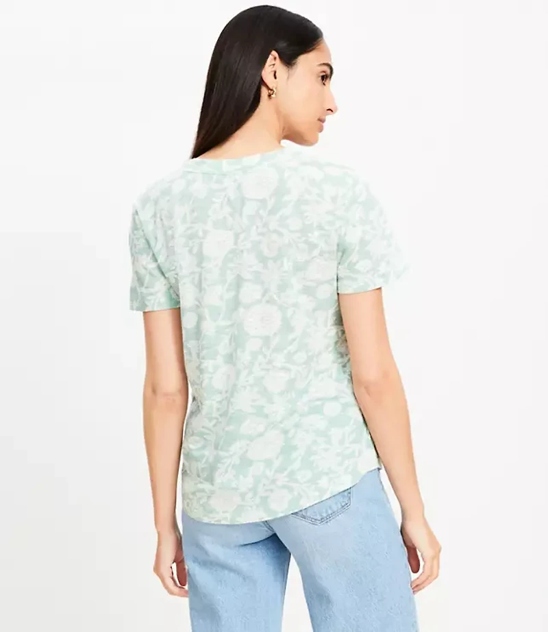 Floral Everyday V-Neck Tee