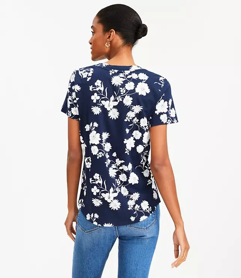 Floral Everyday V-Neck Tee
