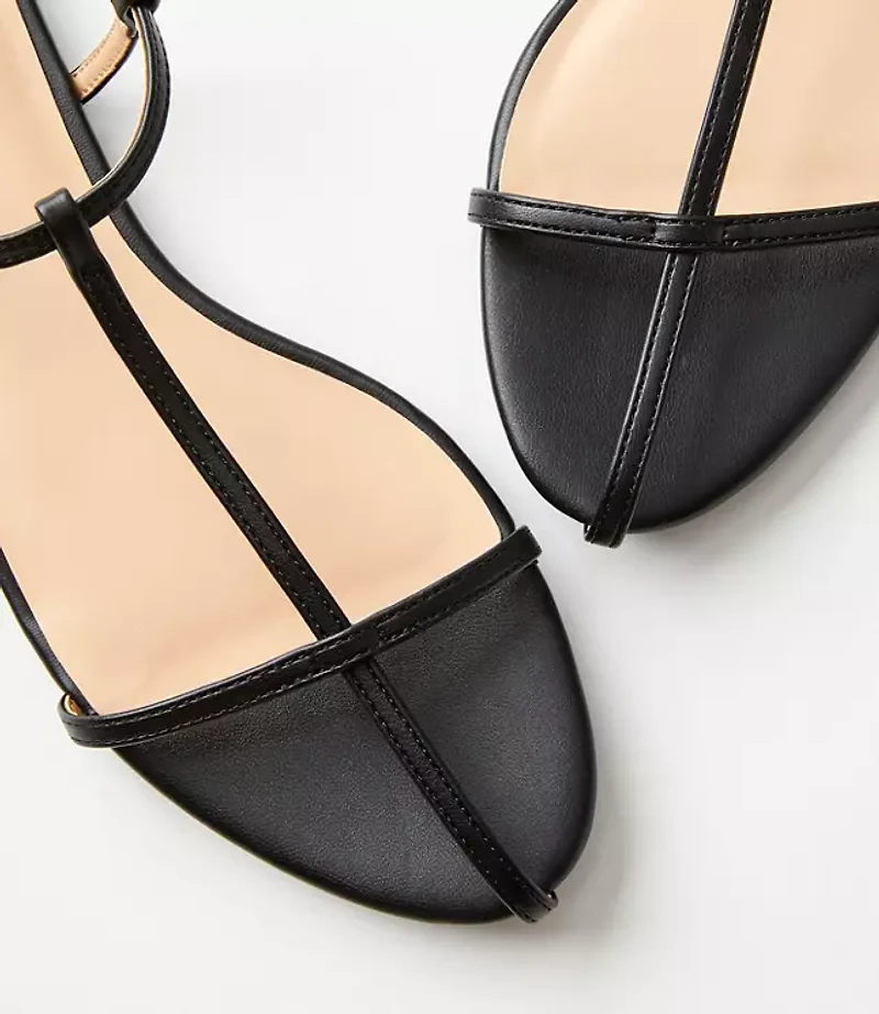 Skinny T-Strap Sandals