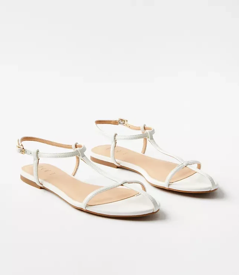 Skinny T-Strap Sandals