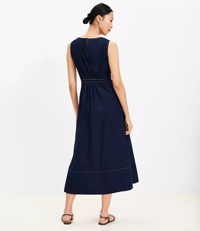 Petite Side Tie Midi Dress