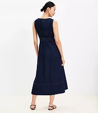 Petite Side Tie Midi Dress
