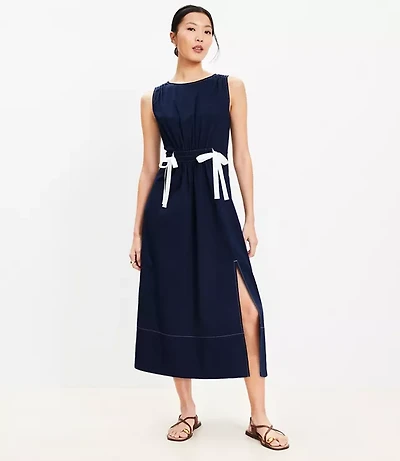 Petite Side Tie Midi Dress