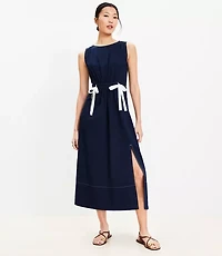 Petite Side Tie Midi Dress