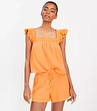 LOFT Beach Triple Cloth Drawstring Shorts