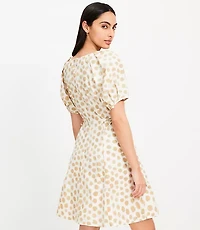 Petite Dotted Side Tie Mini Pocket Dress