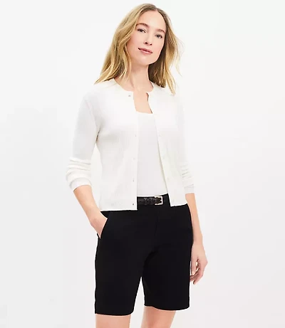 Petite Stripe Textured Cardigan