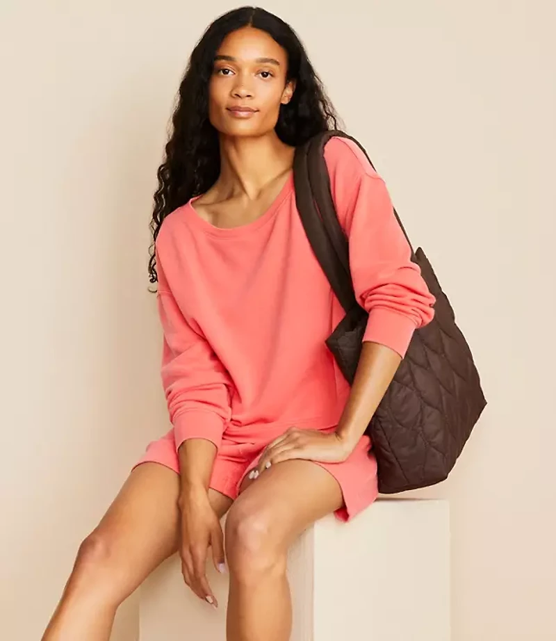 Lou & Grey Washed Cozy Cotton Dolman Sweatshirt