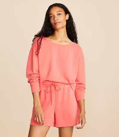 Lou & Grey Washed Cozy Cotton Dolman Sweatshirt