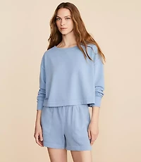 Lou & Grey Washed Cozy Cotton Dolman Sweatshirt