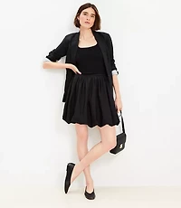 Petite Poplin Ruched Bubble Mini Skirt