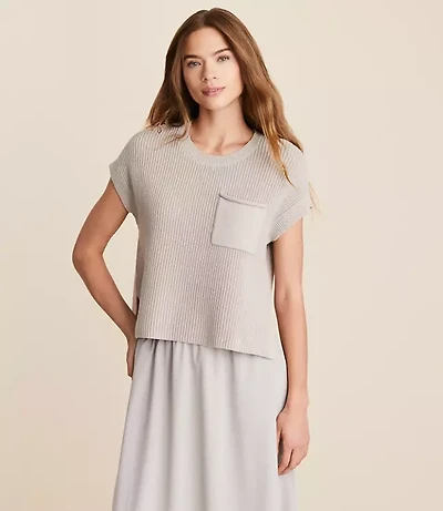 Lou & Grey Ribbed Pocket Wedge Sweater