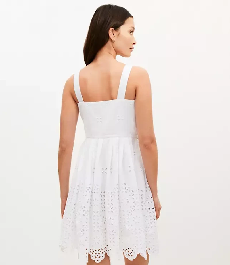 Eyelet Corset Mini Dress
