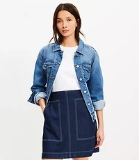 Tall Denim Utility Skirt Rinse Wash