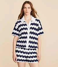 Lou & Grey Wavy Pointelle Shirt