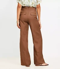 Straight Pants in Linen Blend