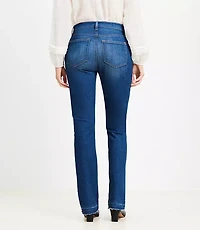 Petite Curvy Let Down Hem Mid Rise Boot Jeans in Original Medium Stone Wash