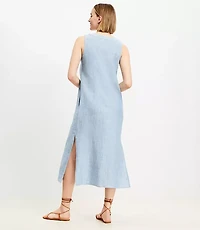 Linen Vest Midi Dress