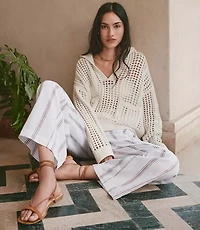 Lou & Grey Open Stitch Hoodie Sweater