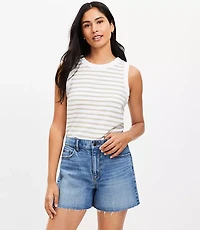 Petite Striped Harbor Tank Top