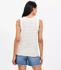 Petite Striped Harbor Tank Top
