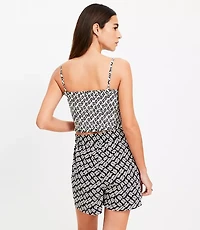 LOFT Beach Leafed Poplin Smocked Cami