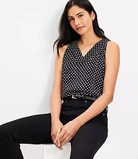 Dotted Double V Halter Top