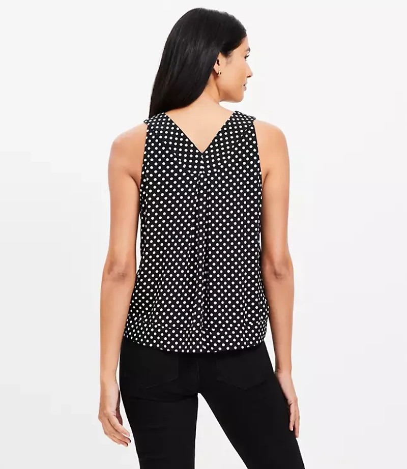 Dotted Double V Halter Top