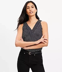 Dotted Double V Halter Top