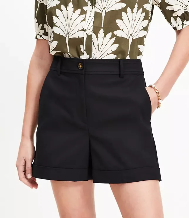 Cuffed Shorts Doubleweave