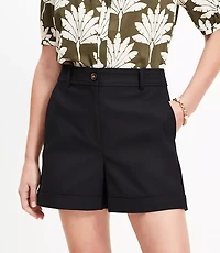 Cuffed Shorts Doubleweave