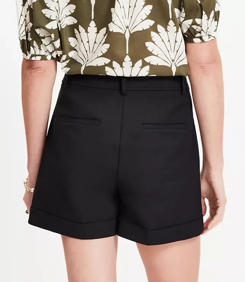 Cuffed Shorts Doubleweave