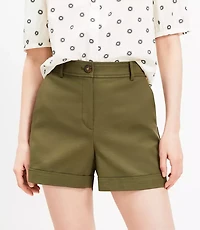 Cuffed Shorts Doubleweave