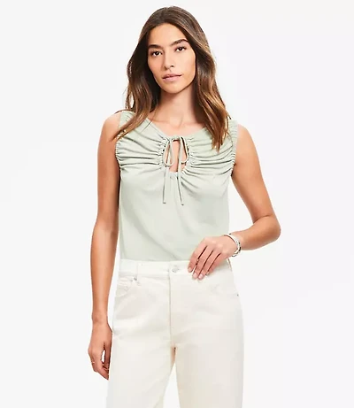 Tie Keyhole Top