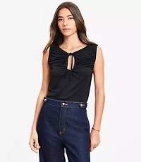 Tie Keyhole Top