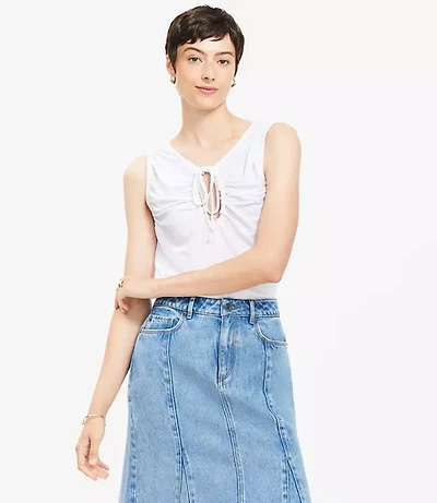 Tie Keyhole Top
