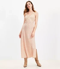 Petite Paisley Lace Trim Midi Slip Dress