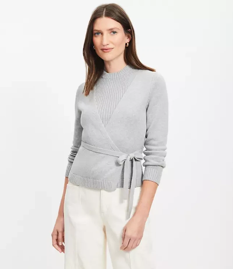 Layered Wrap Sweater